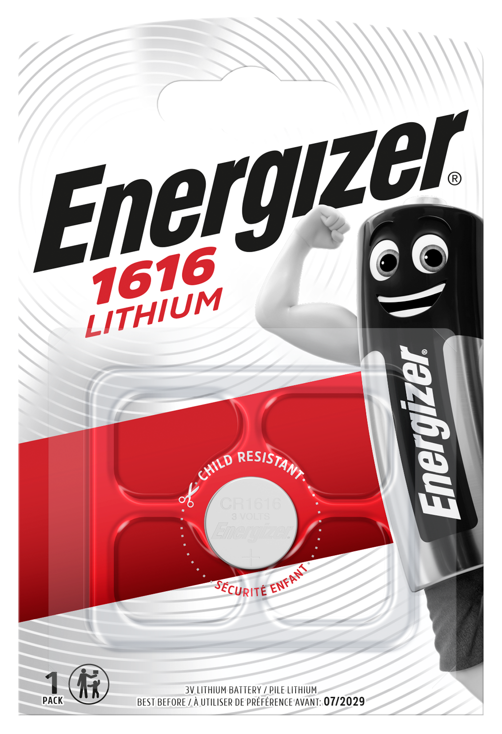 ელემენტი ღილაკი Energizer 1616-PIP1 (611322) — ელემენტები და ბატარეები
